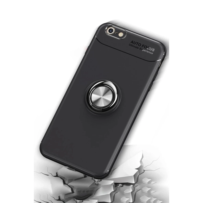 Newface iPhone 6 Kılıf Range Yüzüklü Silikon - Kırmızı
