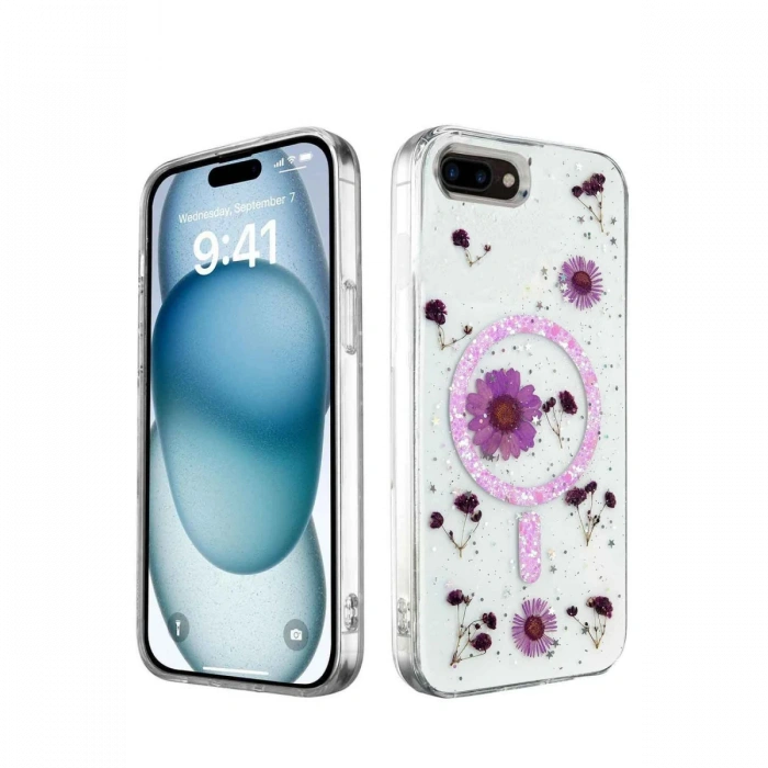 Newface iPhone 7 Kılıf Daisy Simli Magsafe Kapak