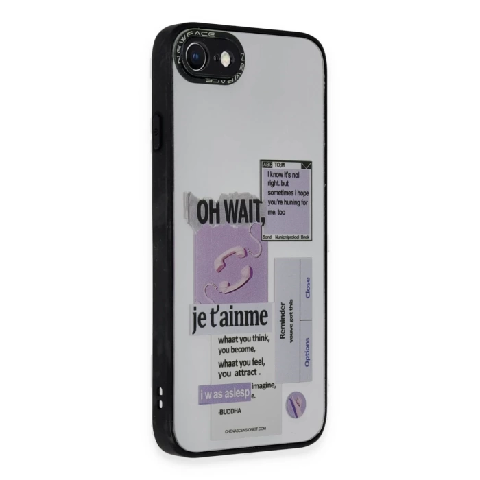 Newface iPhone 7 Kılıf Mirror Desenli Kapak
