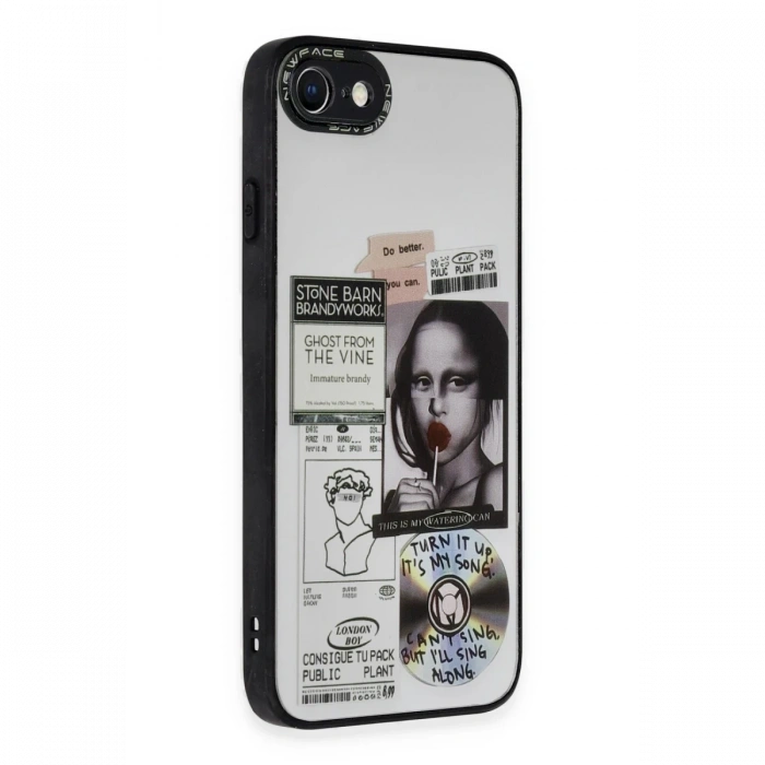 Newface iPhone 7 Kılıf Mirror Desenli Kapak