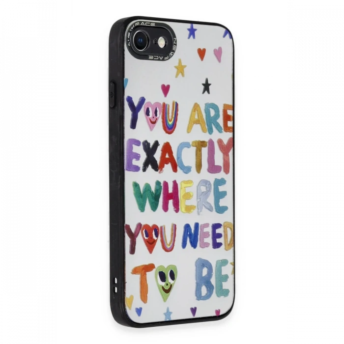 Newface iPhone 7 Kılıf Mirror Desenli Kapak