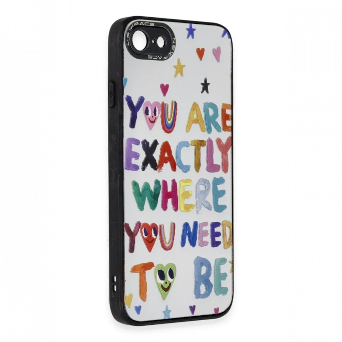 Newface iPhone 7 Kılıf Mirror Desenli Kapak