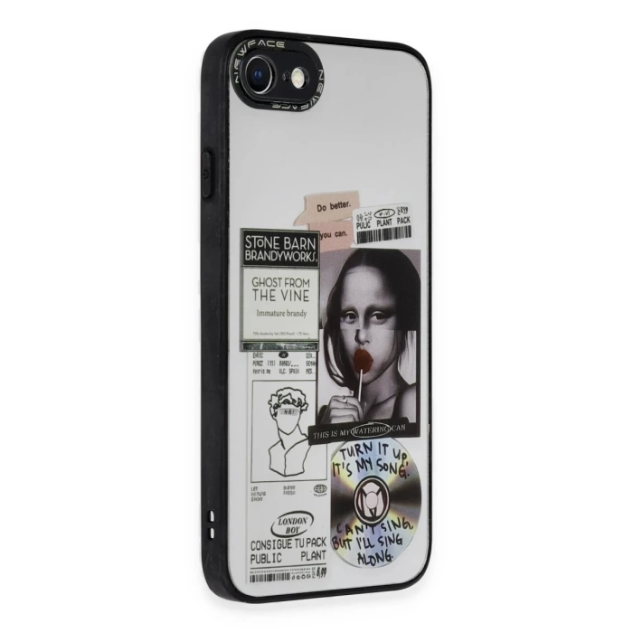 Newface iPhone 7 Kılıf Mirror Desenli Kapak