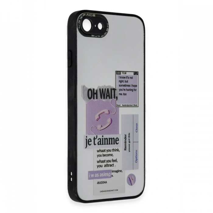 Newface iPhone 7 Kılıf Mirror Desenli Kapak