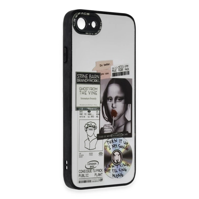 Newface iPhone 7 Kılıf Mirror Desenli Kapak