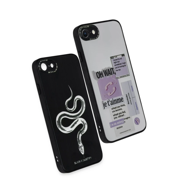 Newface iPhone 7 Kılıf Mirror Desenli Kapak