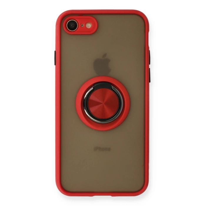 Newface iPhone 7 Kılıf Montreal Yüzüklü Silikon Kapak