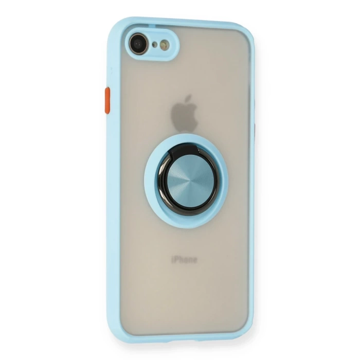 Newface iPhone 7 Kılıf Montreal Yüzüklü Silikon Kapak