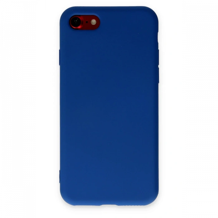 iPhone 7 Kılıf Nano içi Kadife Silikon - Lacivert