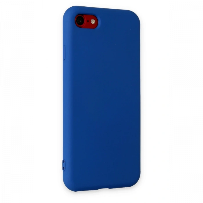 iPhone 7 Kılıf Nano içi Kadife Silikon - Lacivert