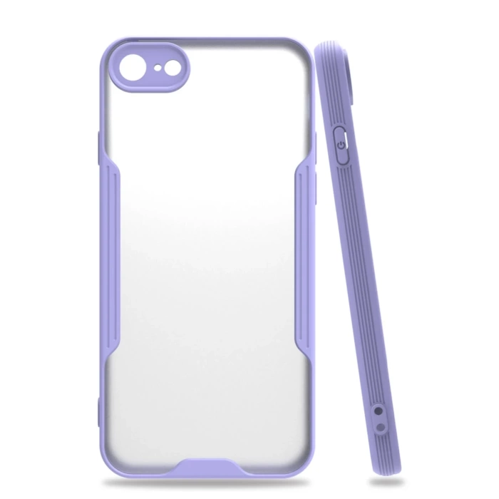 Newface iPhone 7 Kılıf Platin Silikon - Lila