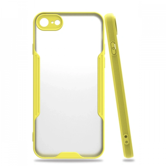 Newface iPhone 7 Kılıf Platin Silikon - Sarı