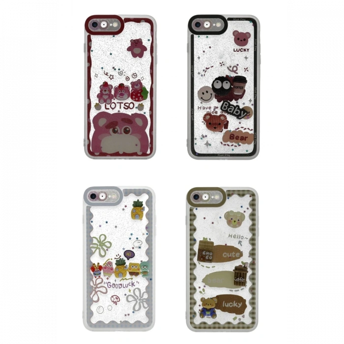 Newface iPhone 7 Kılıf Sweet Desenli Silikon Kapak