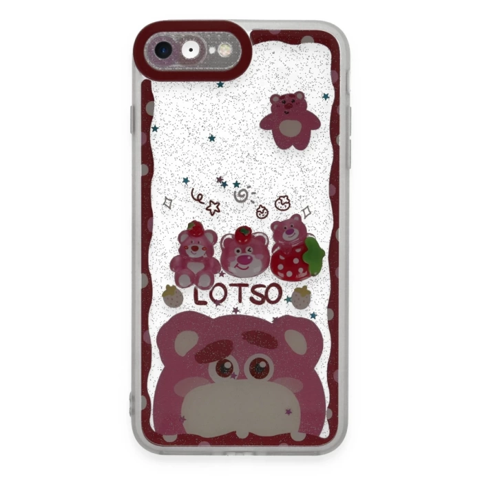 Newface iPhone 7 Kılıf Sweet Desenli Silikon Kapak - Pembe
