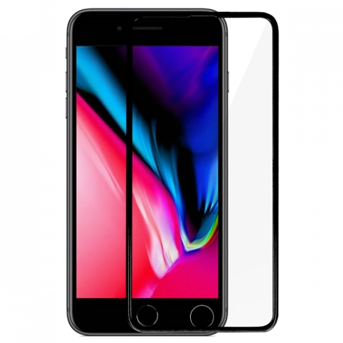 Newface iPhone 7 Plus 18D Cam Ekran Koruyucu - Beyaz