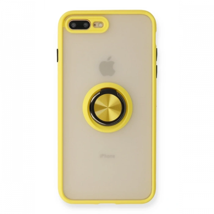 Newface iPhone 7 Plus Kılıf Montreal Yüzüklü Silikon Kapak