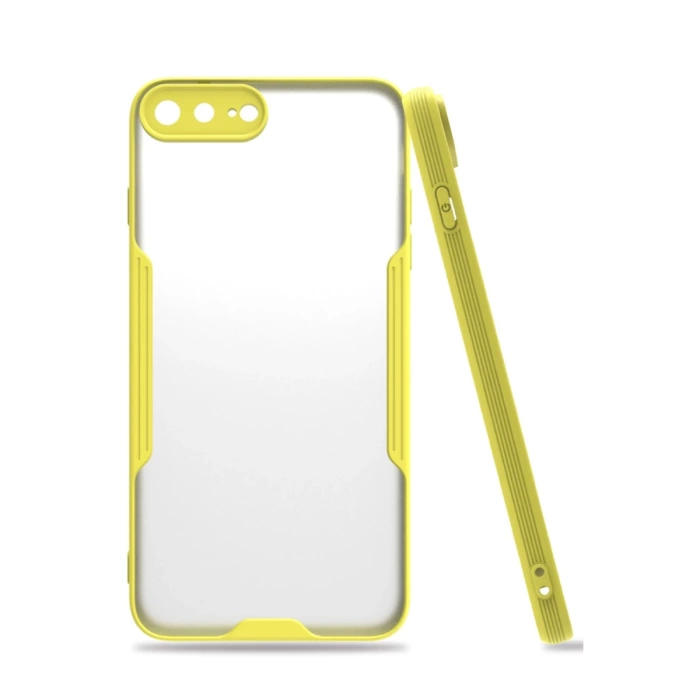 Newface iPhone 7 Plus Kılıf Platin Silikon - Sarı