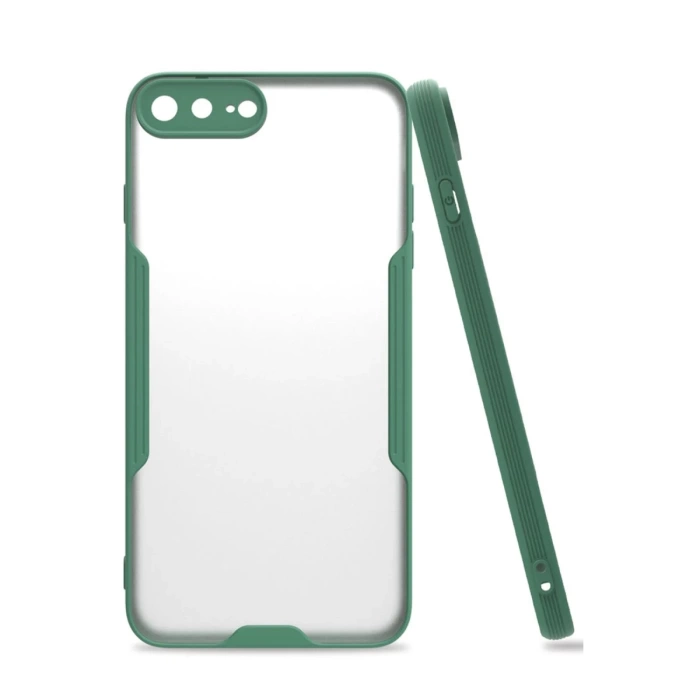 Newface iPhone 7 Plus Kılıf Platin Silikon - Yeşil