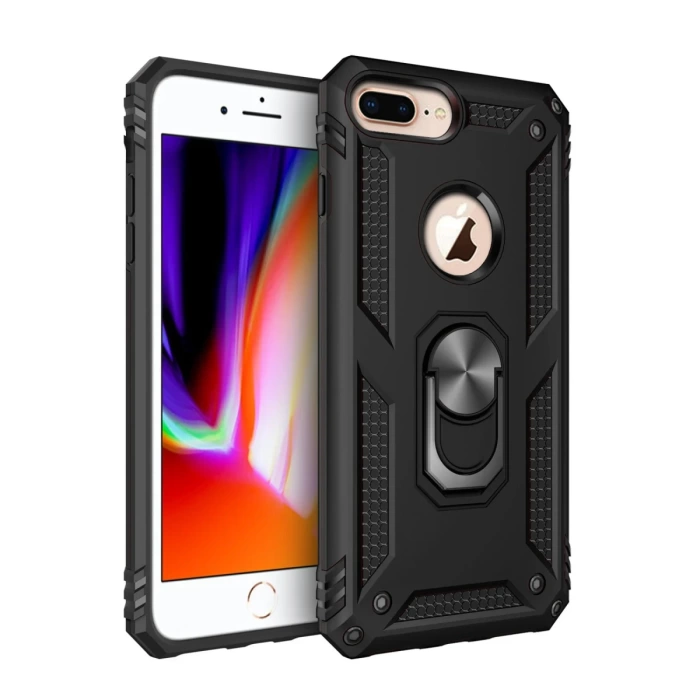 Newface iPhone 7 Plus Kılıf Sofya Yüzüklü Silikon Kapak