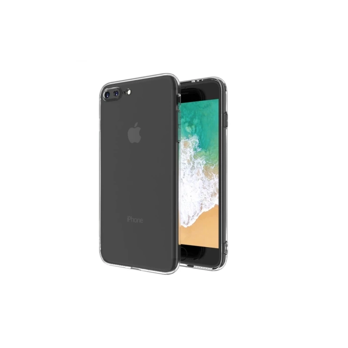 Newface iPhone 8 Plus Kılıf Deluxe 2mm Şeffaf Silikon