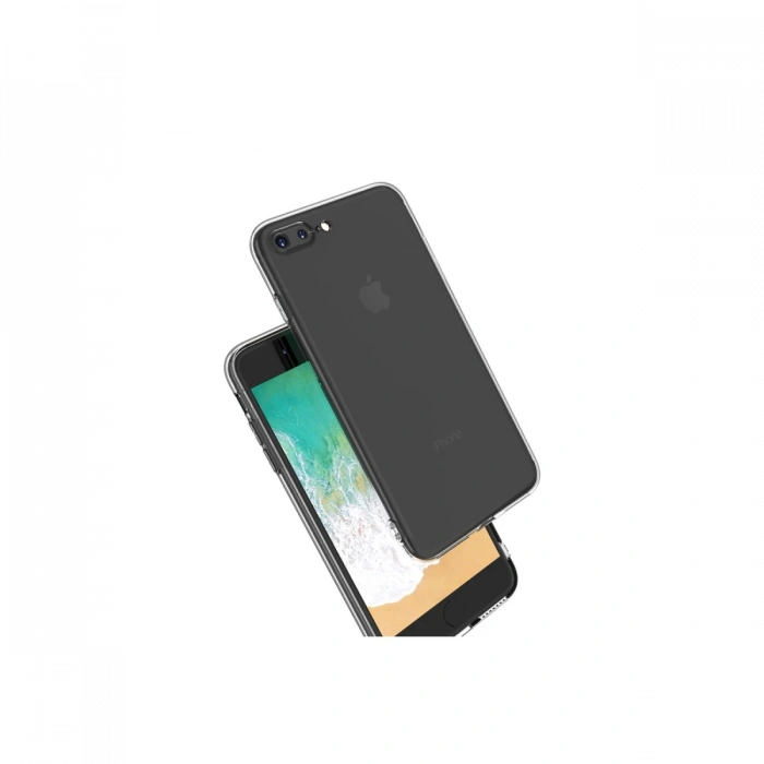 Newface iPhone 8 Plus Kılıf Deluxe 2mm Şeffaf Silikon