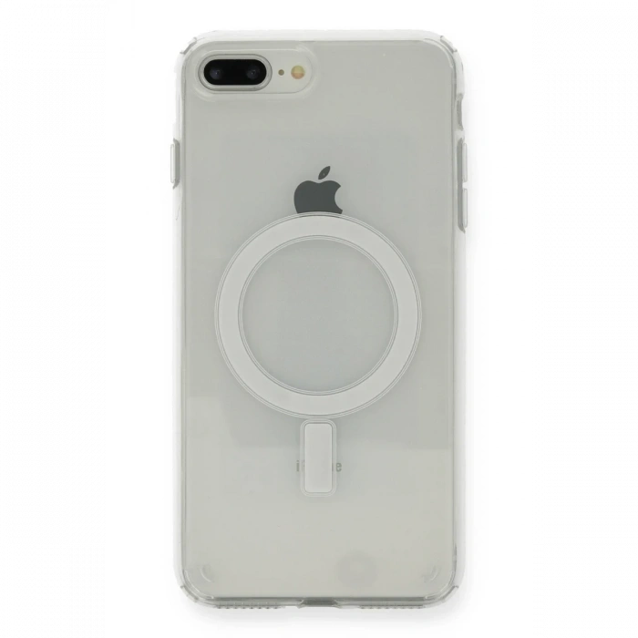 Newface iPhone 8 Plus Kılıf Magneticsafe Şeffaf Silikon - Şeffaf