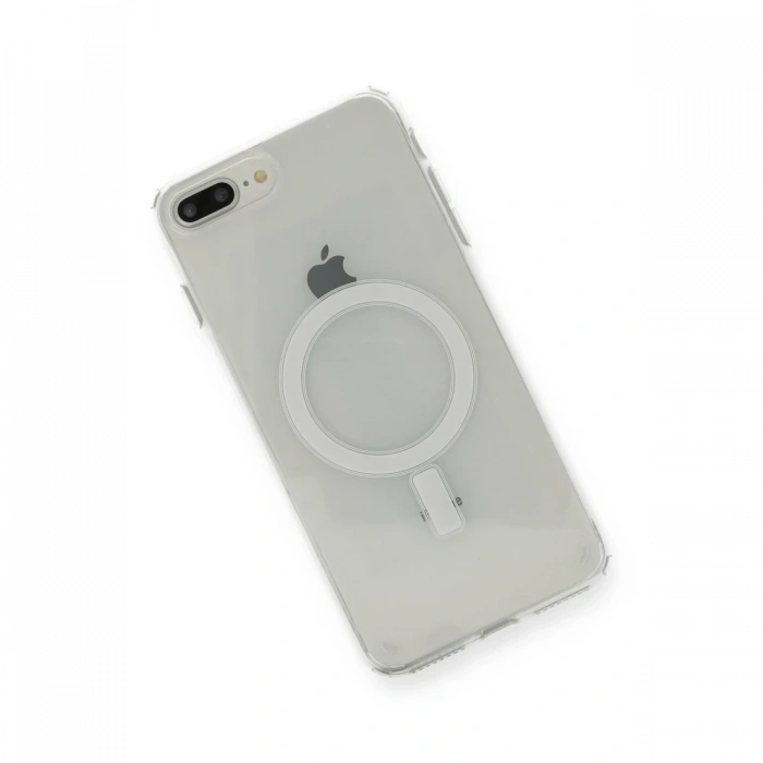 Newface iPhone 8 Plus Kılıf Magneticsafe Şeffaf Silikon - Şeffaf