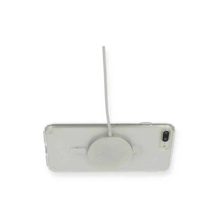Newface iPhone 8 Plus Kılıf Magneticsafe Şeffaf Silikon - Şeffaf