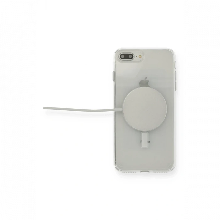 Newface iPhone 8 Plus Kılıf Magneticsafe Şeffaf Silikon - Şeffaf