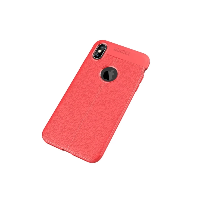Newface iPhone X Kılıf Auto Focus Kapak - Kırmızı