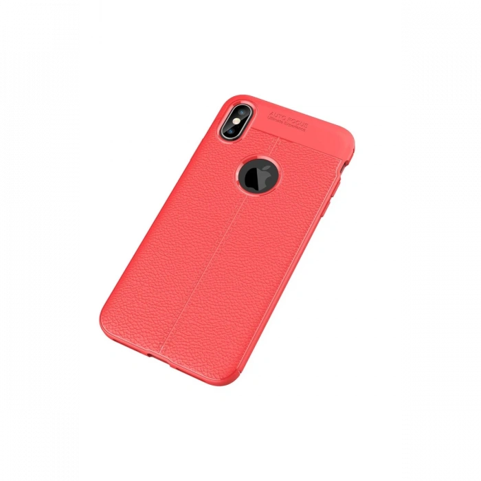 Newface iPhone X Kılıf Auto Focus Kapak - Kırmızı
