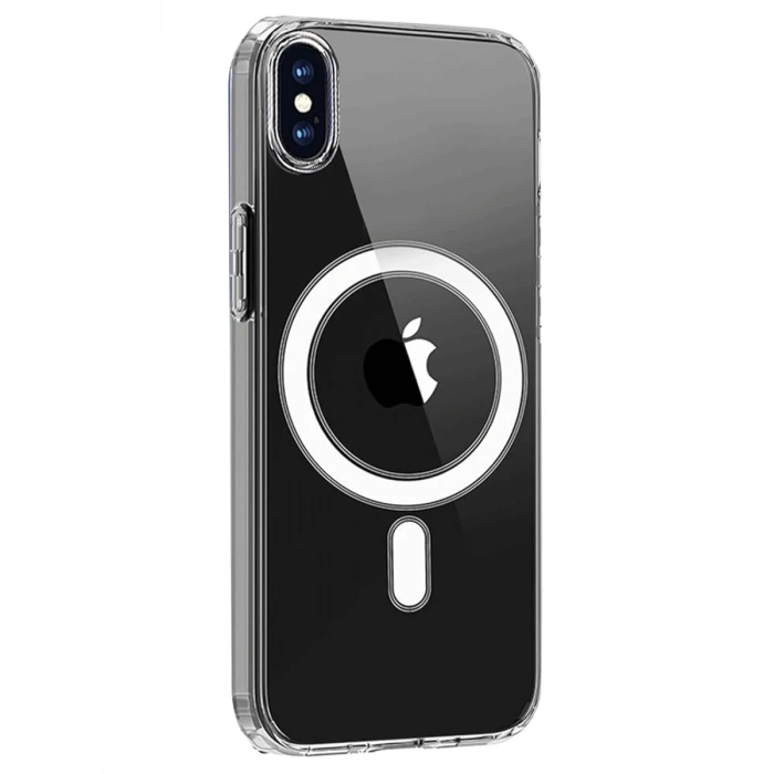 iPhone X Kılıf Magneticsafe Şeffaf Silikon - Şeffaf
