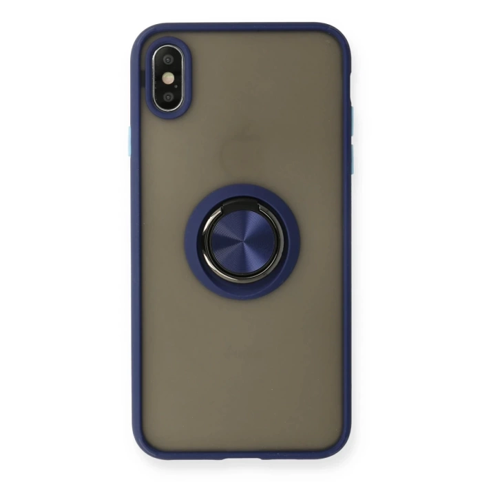 Newface iPhone X Kılıf Montreal Yüzüklü Silikon Kapak
