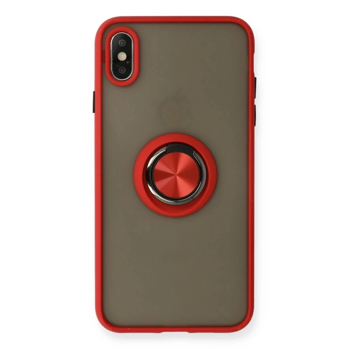 Newface iPhone X Kılıf Montreal Yüzüklü Silikon Kapak