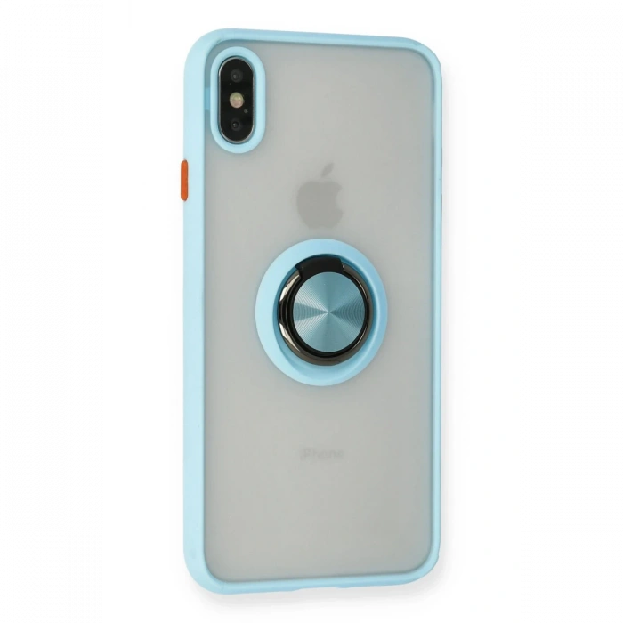 Newface iPhone X Kılıf Montreal Yüzüklü Silikon Kapak
