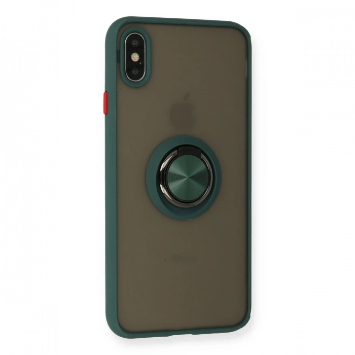 Newface iPhone X Kılıf Montreal Yüzüklü Silikon Kapak