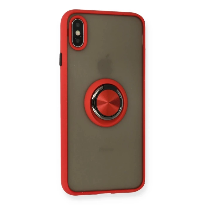 Newface iPhone X Kılıf Montreal Yüzüklü Silikon Kapak