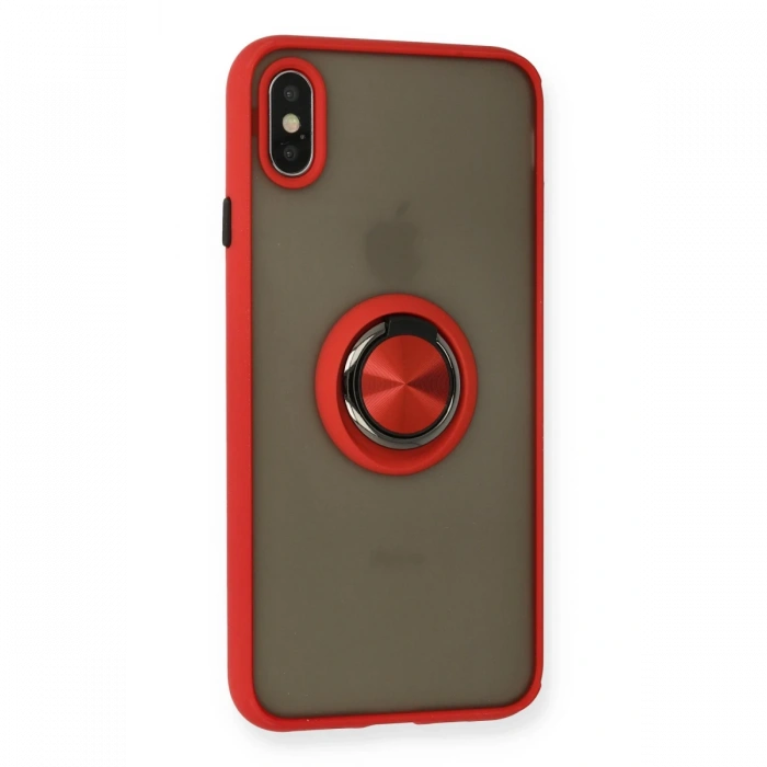 Newface iPhone X Kılıf Montreal Yüzüklü Silikon Kapak
