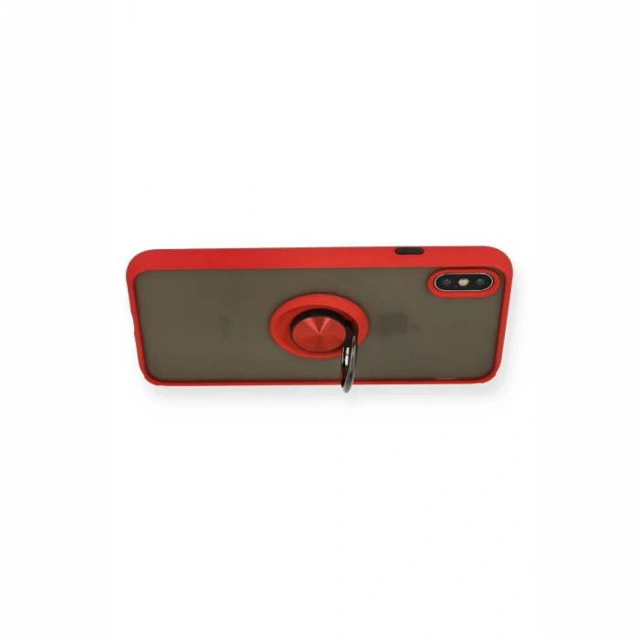 Newface iPhone X Kılıf Montreal Yüzüklü Silikon Kapak