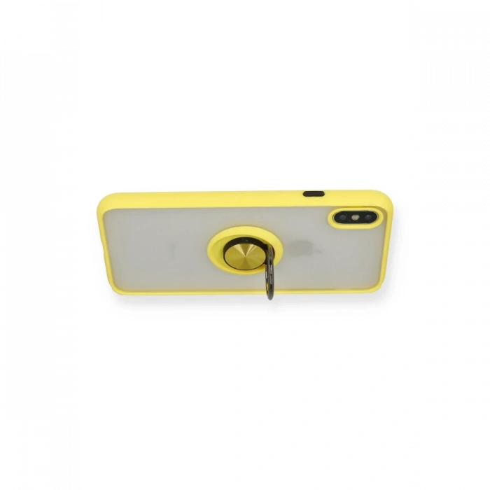 Newface iPhone X Kılıf Montreal Yüzüklü Silikon Kapak