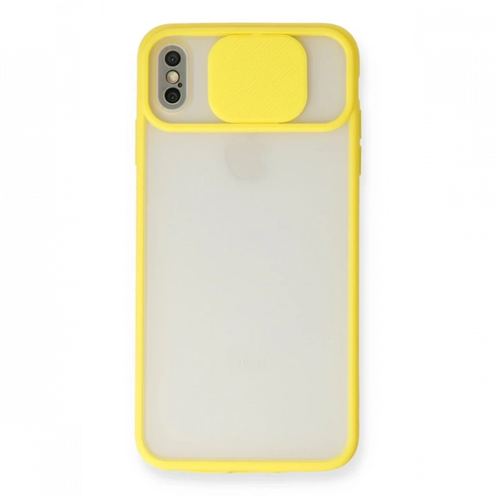 Newface iPhone X Kılıf Palm Buzlu Kamera Sürgülü Silikon