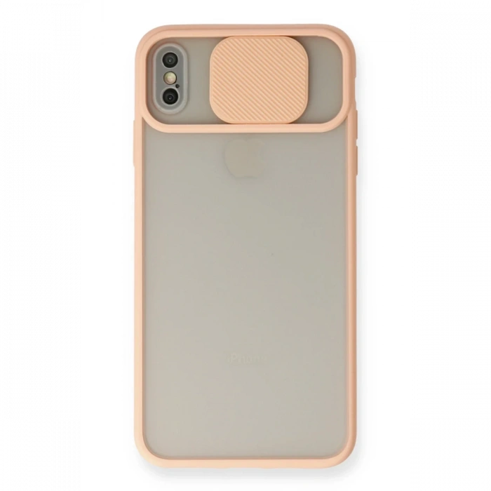 Newface iPhone X Kılıf Palm Buzlu Kamera Sürgülü Silikon