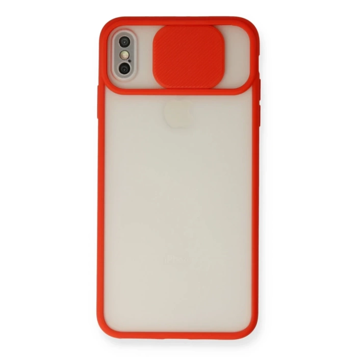 Newface iPhone X Kılıf Palm Buzlu Kamera Sürgülü Silikon