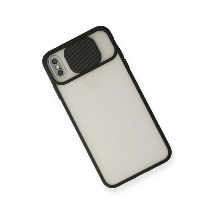 Newface iPhone X Kılıf Palm Buzlu Kamera Sürgülü Silikon