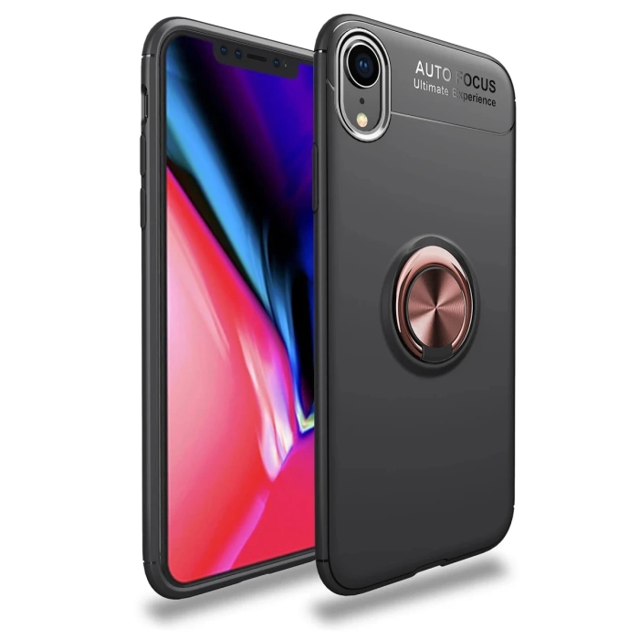 Newface iPhone XR Kılıf Range Yüzüklü Silikon