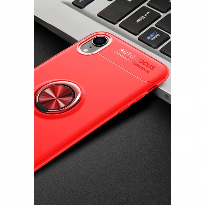 Newface iPhone XR Kılıf Range Yüzüklü Silikon