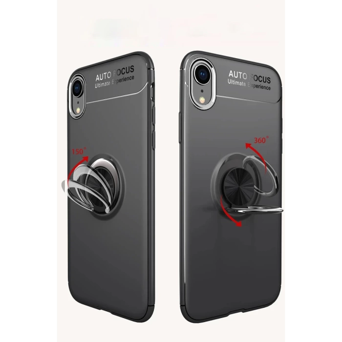 Newface iPhone XR Kılıf Range Yüzüklü Silikon
