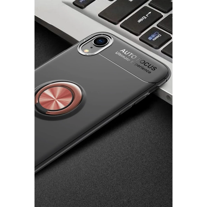 Newface iPhone XR Kılıf Range Yüzüklü Silikon