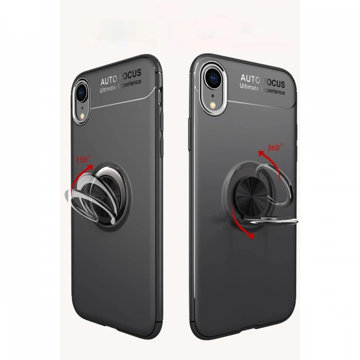 Newface iPhone XR Kılıf Range Yüzüklü Silikon
