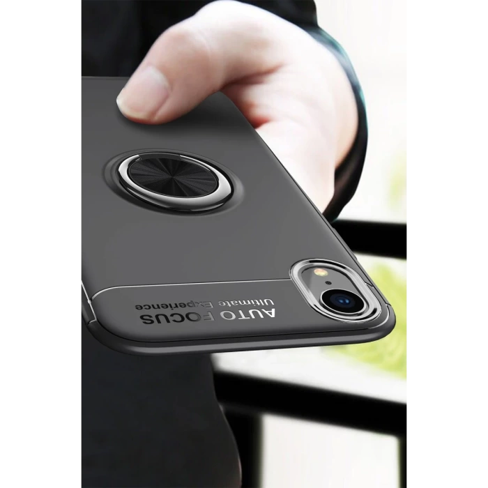 Newface iPhone XR Kılıf Range Yüzüklü Silikon